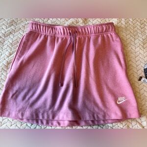 Nike Standard Fit Mid Rise Fleece Skirt Pink Size Medium